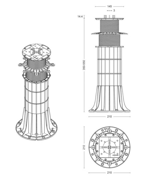 Ploturi reglabile MAX 350–550mm - imagine 3