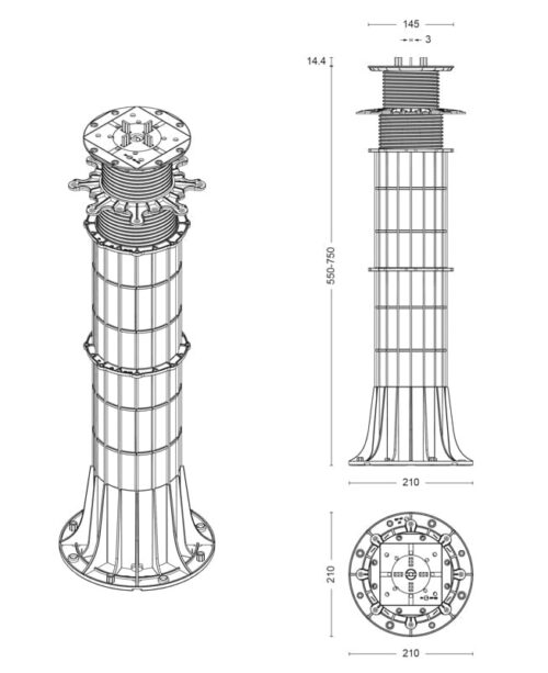 Ploturi reglabile MAX 550–750mm - imagine 3