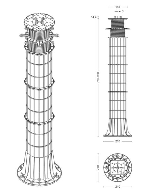 Ploturi reglabile MAX 750–950mm - imagine 3