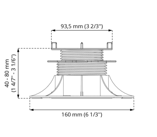 Ploturi gresie si deck CLEVER LEVEL  40–80 mm - imagine 2