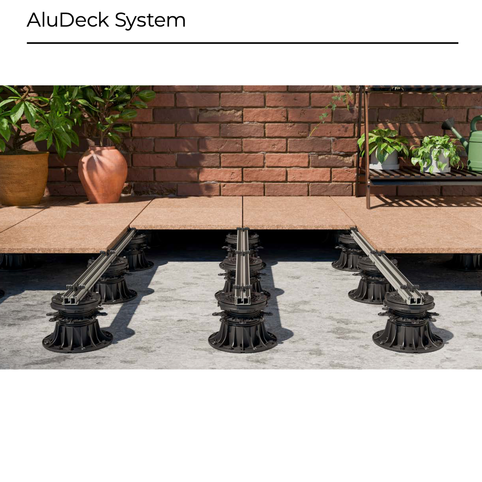 AluDeck - sistem de ploturi pe traverse din aluminiu