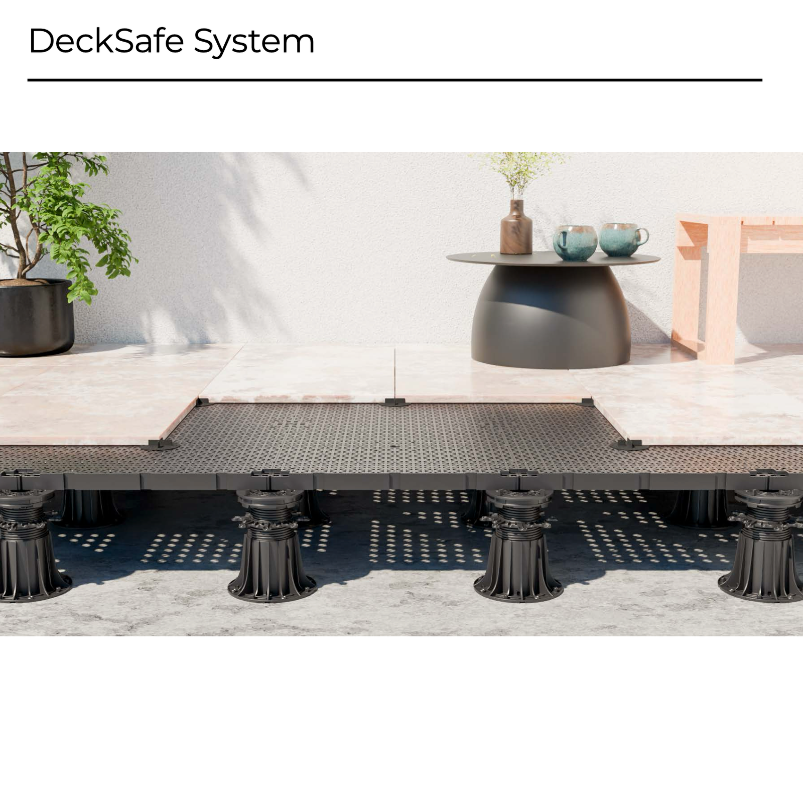 DeckSafe - sistem de ploturi pe grilaj rigid